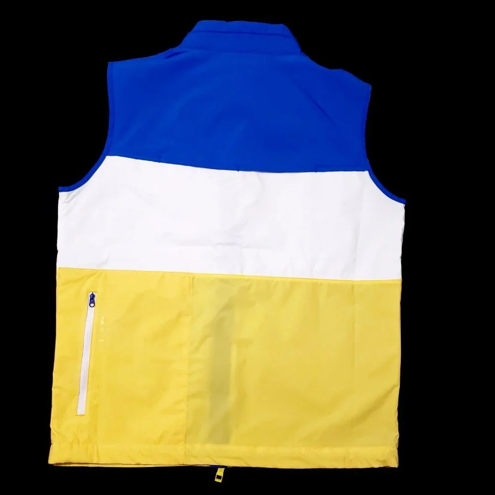 NEW Peter Millar Crown Large Colorblock Lightweight Windbreaker Stretch Vest